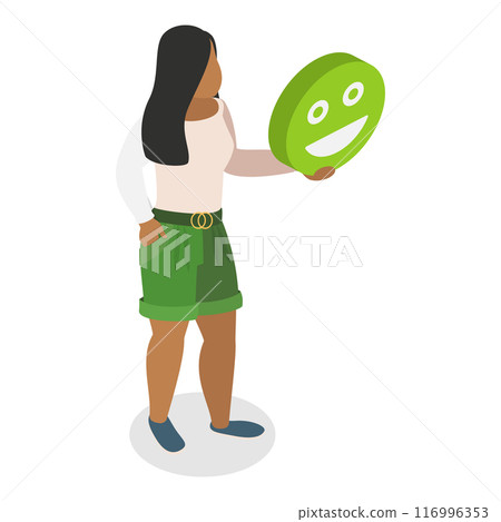 3D Isometric Flat Vector Illustration of Client Feedback, Consumerism, Survey, Marketing. Item 2 116996353