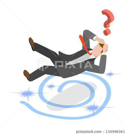 3D Isometric Flat Vector Illustration of Attention Concentration, Distracted Mind. Item 3 116996361