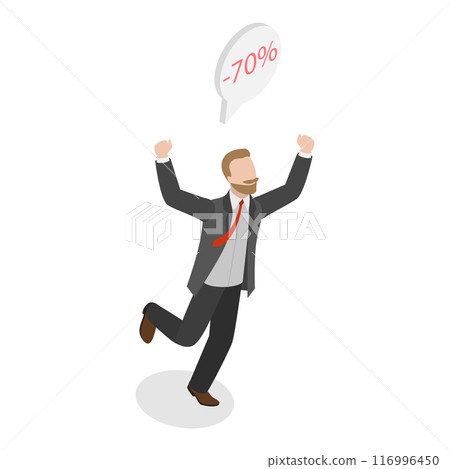 3D Isometric Flat Vector Illustration of Intrusive Sellers, Aggressive Marketing Campaign. Item 2 3D Isometric Flat Vector Illustration of Intrusive Sellers, Aggressive Marketing Campaign. Item 2 116996450