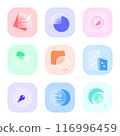 A collection of glass-morphism-style icons 116996459