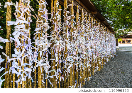Samukawa cityscape in Japan. Samukawa Shrine, Ichinomiya of Sagami Province. Lots of greenery. July 21, 2024 116996533