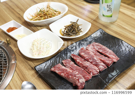 Korean bbq Grilled Boneless Galbi 116996599