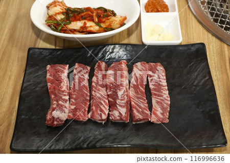 Korean bbq Grilled Boneless Galbi 116996636