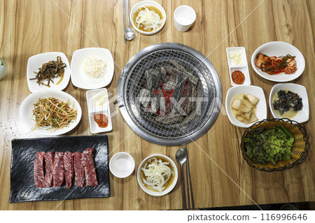 Korean bbq Grilled Boneless Galbi 116996646