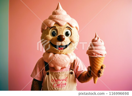Ice cream shop mascot 116996698