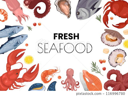 Composition background seafood. Composition background seafood. 116996780
