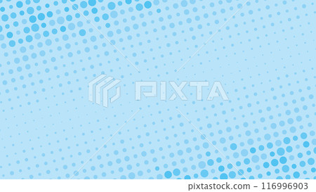 Halftone light blue background diagonal random polka dots 116996903