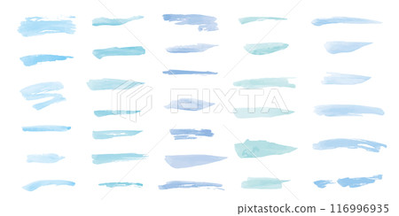 畫筆線水彩黑淺藍藍套裝 116996935