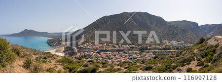 Panoramic View of Buggerru, Sardinia 116997128
