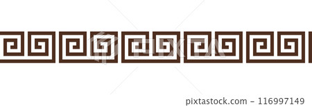 Greek key seamless border pattern collection Greek key seamless border pattern collection 116997149