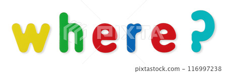 where word in coloured magnetic letters where word in coloured magnetic letters 116997238