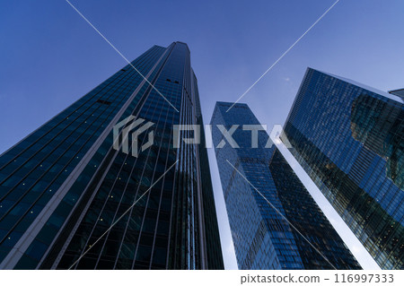 Moscow Skyscrapers Reaching for the Evening Sky Moscow Skyscrapers Reaching for the Evening Sky 116997333