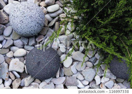 Tranquil Pebble Garden in Moscow Tranquil Pebble Garden in Moscow 116997338