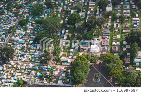 Big cemetery aerial drone view Big cemetery aerial drone view 116997687