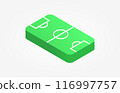 3d football field vector on white background  116997757