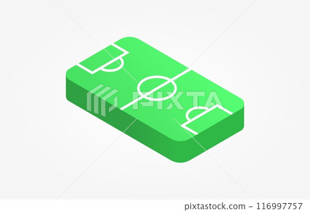 3d football field vector on white background  116997757