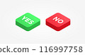 3d Yes No button icon vector design 116997758