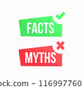 Facts Myths sign icon vector design illustration 116997760