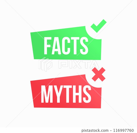 Facts Myths sign icon vector design illustration Facts Myths sign icon vector design illustration 116997760