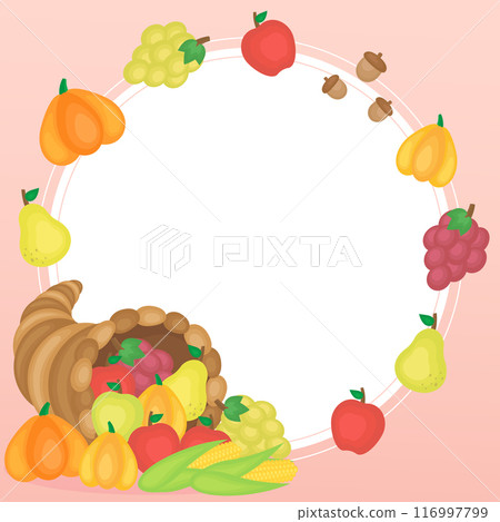 fruit harvest cornucopia frame 1 116997799