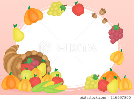 fruit harvest cornucopia frame 2 116997800
