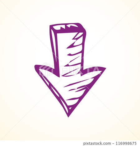 Arrow symbol. Vector drawing icon Arrow symbol. Vector drawing icon 116998675