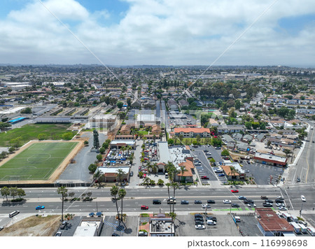 Aerial view of Vista, Carlsbad in North County of San Diego, California. USA 116998698
