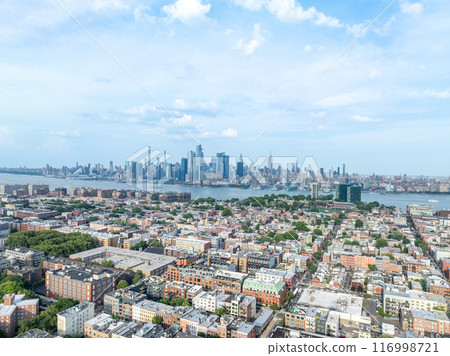 Aerial View of Hoboken and Manhattan Skyline Aerial View of Hoboken and Manhattan Skyline 116998721