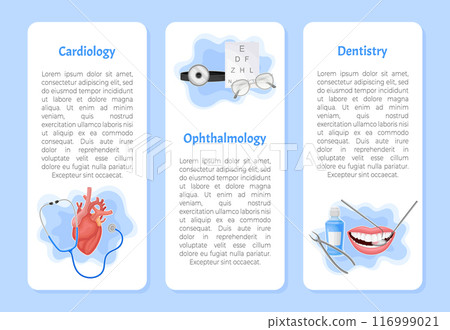 Medical Web Banner Design with Hospital Object Vector Template 116999021