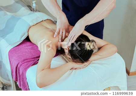 Therapeutic massage therapy is complementary and alternative medicine, CAM, that involves manipulation of body soft tissues through specialized hands on movements. 116999639