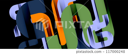 Lines, abstract letter style design background. Geometric vector Illustration For Wallpaper, Banner, Background, Card, Book Illustration, landing page Lines, abstract letter style design background. Geometric vector Illustration For Wallpaper, Banner, Background, Card, Book Illustration, landing page 117000248