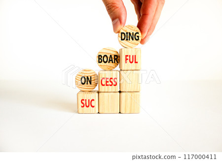 Onboarding successful symbol. Concept word Onboarding successful on wooden circles. Beautiful white background. Businessman hand. Business onboarding successful concept. Copy space. Onboarding successful symbol. Concept word Onboarding successful on wooden circles. Beautiful white background. Businessman hand. Business onboarding successful concept. Copy space. 117000411