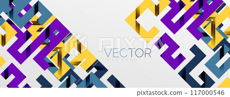 Color bend lines with shadow texture effect. Vector Illustration For Wallpaper, Banner, Background, Card, Book Illustration, landing page 117000546