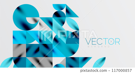Triangles, round triangles and circles techno art. Vector Illustration For Wallpaper, Banner, Background, Card, Book Illustration, landing page Triangles, round triangles and circles techno art. Vector Illustration For Wallpaper, Banner, Background, Card, Book Illustration, landing page 117000857