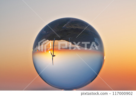 [上森山展望台的風景（水晶球）] 山口縣熊毛郡上關町長島 117000902