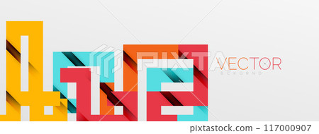 Color bend lines with shadow texture effect. Vector Illustration For Wallpaper, Banner, Background, Card, Book Illustration, landing page 117000907