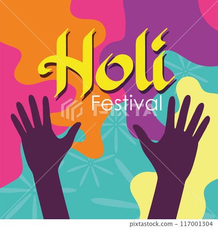 Holi carnival poster Vector Holi carnival poster Vector 117001304