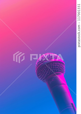 blue-violet gradients music concert poster with a microphone blue-violet gradients music concert poster with a microphone 117001331