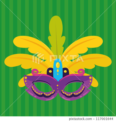 Colored carnival mask Vector 117001644