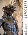 Statue of David by Donatello in Florence, Italy 117001878