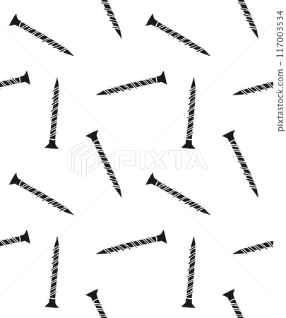 Vector seamless pattern of hand drawn nail pin Vector seamless pattern of hand drawn nail pin 117003534