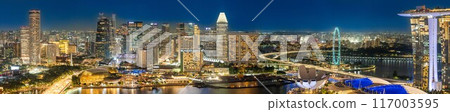 新加坡城市景觀全景夜景 新加坡城市景觀全景夜景 117003595