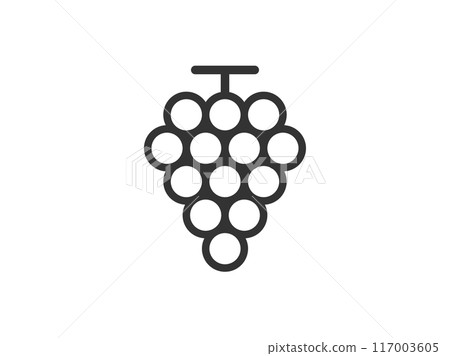 葡萄圖示插圖（畫線） 117003605