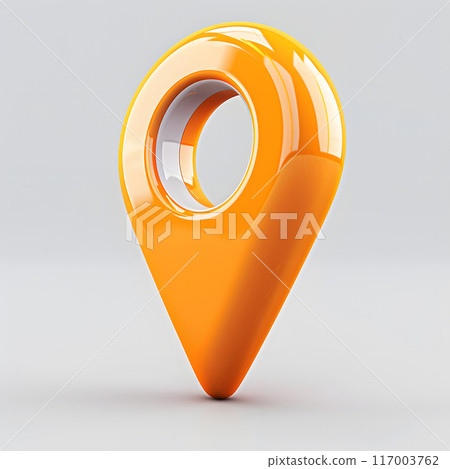 an orange map pin with a hole in the middle 117003762