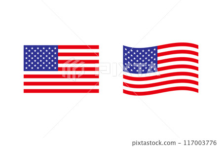 United States of America flag illustration set 117003776