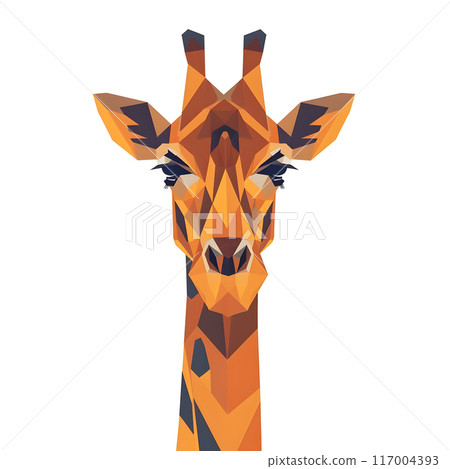 Geometric Giraffe Art Illustration, Polygonal Animal Design Geometric Giraffe Art Illustration, Polygonal Animal Design 117004393