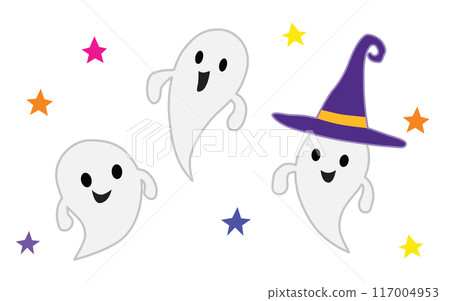萬聖節可愛鬼插畫 117004953