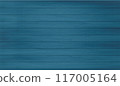 Horizontal background of blue wooden planks with grain 117005164