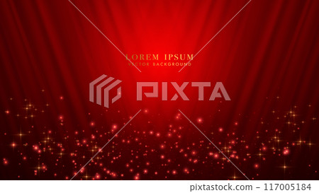 Red elegant background with glitter light effects. Luxury style vector design 117005184