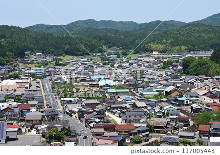 The streetscape of Akechi Town, Ena City, seen from Senjojiki Park 117005443